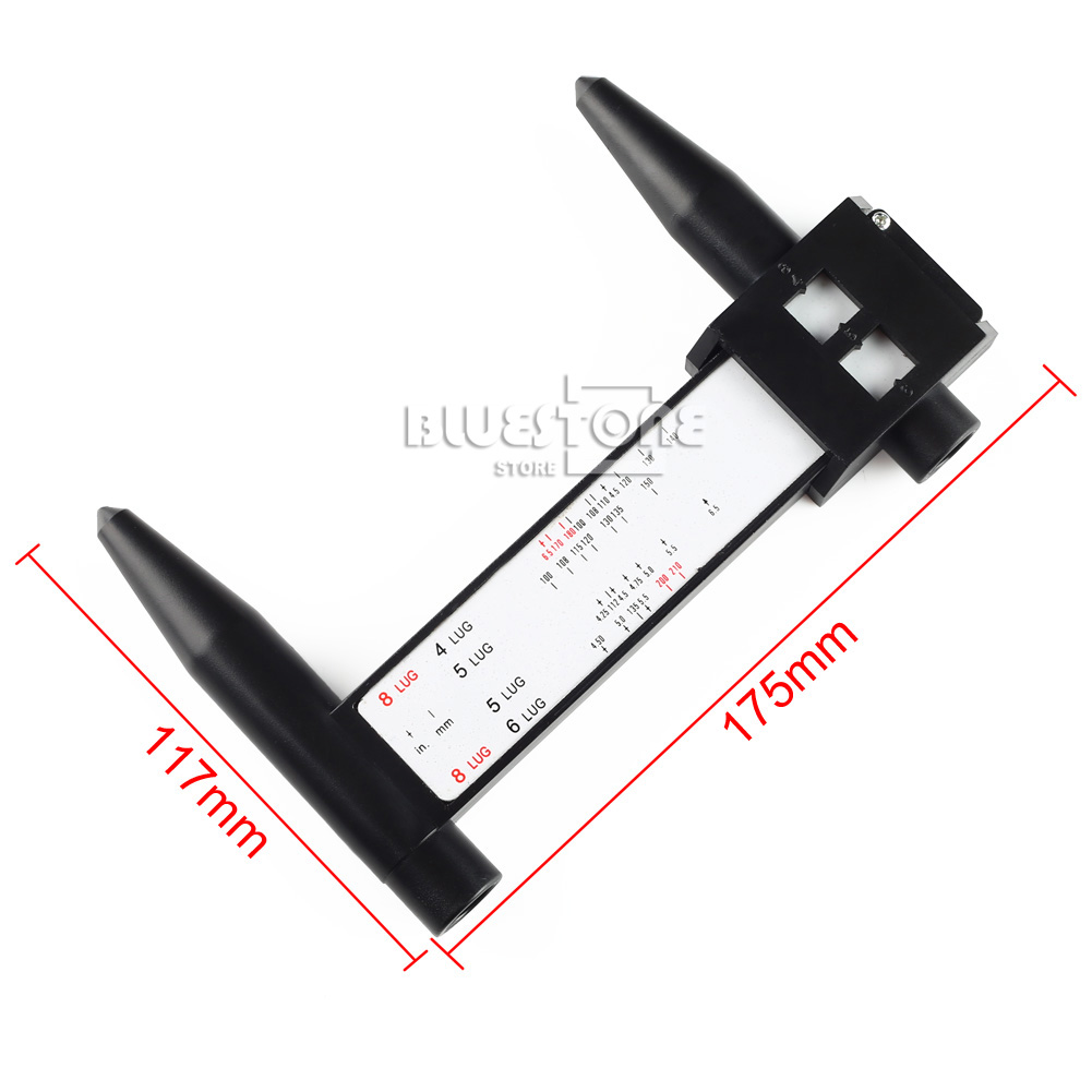 Rim Wheel Bolt Pattern Measuring Gauge Tool 4 5 6 8 Lug Car Truck Rims