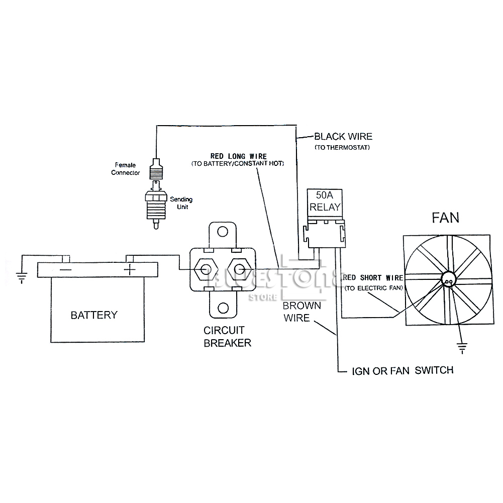 185~200 Degree Engine Cooling Fan Thermostat Temperature ... temperature cooling fan wiring diagram 