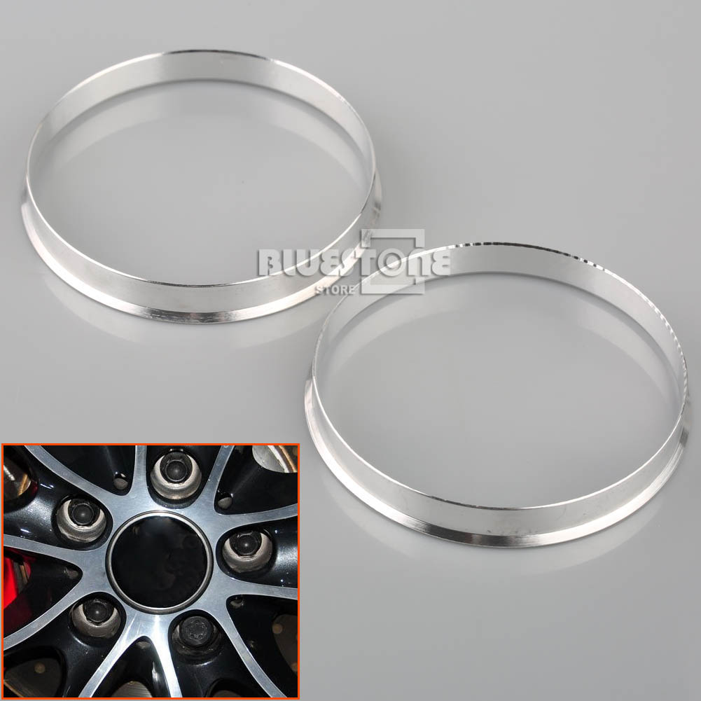 4pc Aluminum Hub Centric Centering Rings 72.6mm Car to 74.1mm Wheel