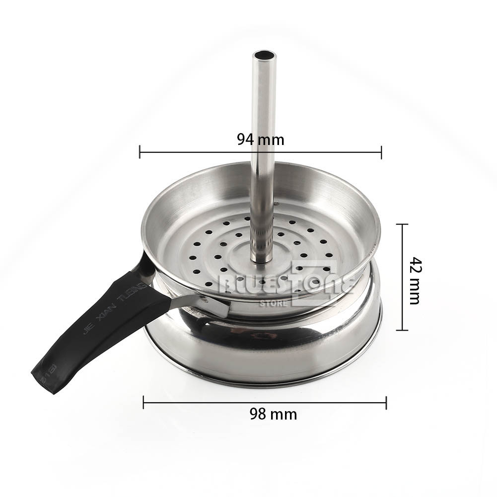 Metal Shisha Charcoal Holder Hookah Bowl Heat Management System Black
