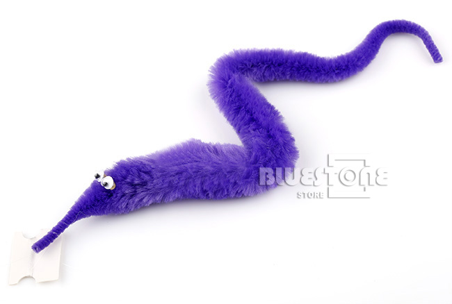 fluffy worm on string toy