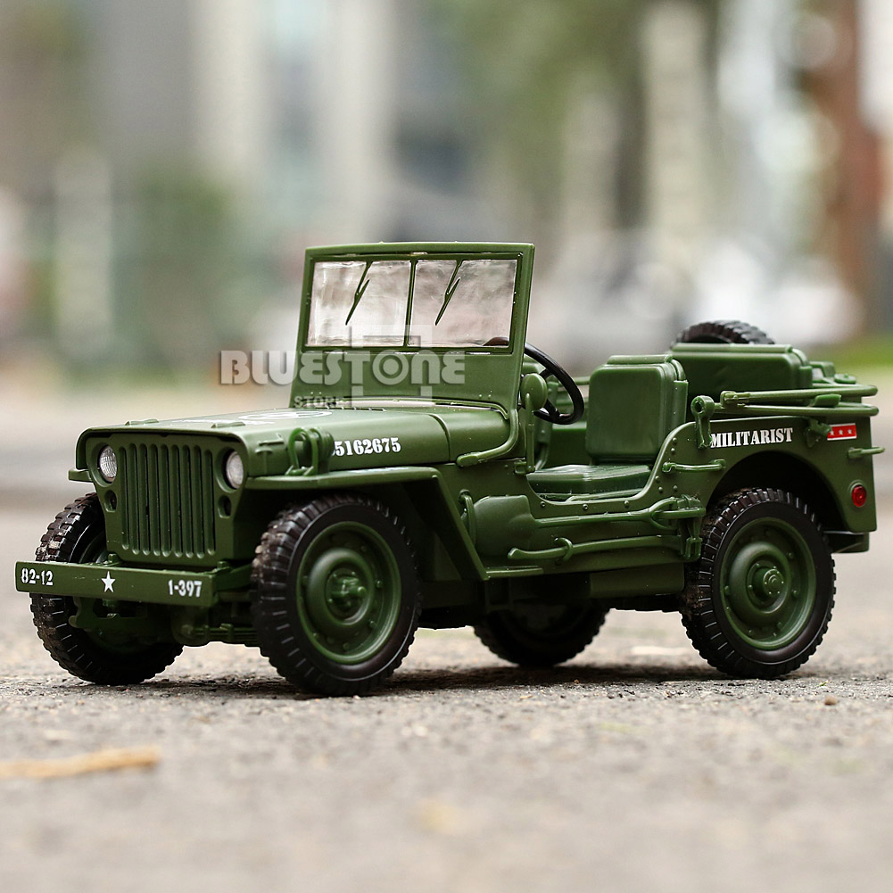 135 Scale Jeep Car Military US Army Force Vehicle WellMade Diecast Toy Model eBay