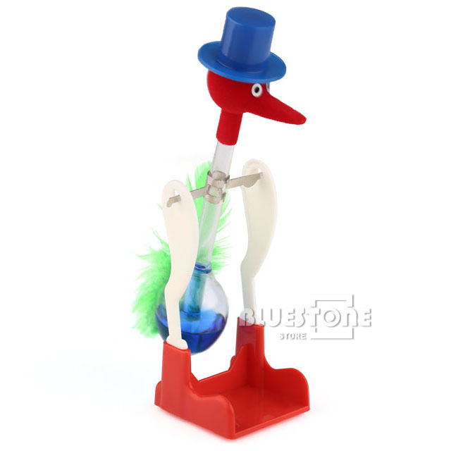 Novelty Retro Glass Happy Drinking Bird Bobbing Dipping Dippy Einstein