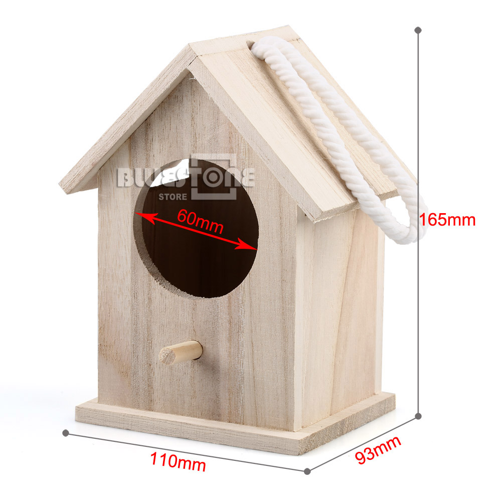 new wooden bird house birdhouse hanging nest nesting box new wooden bird house birdhouse hanging nest nesting box