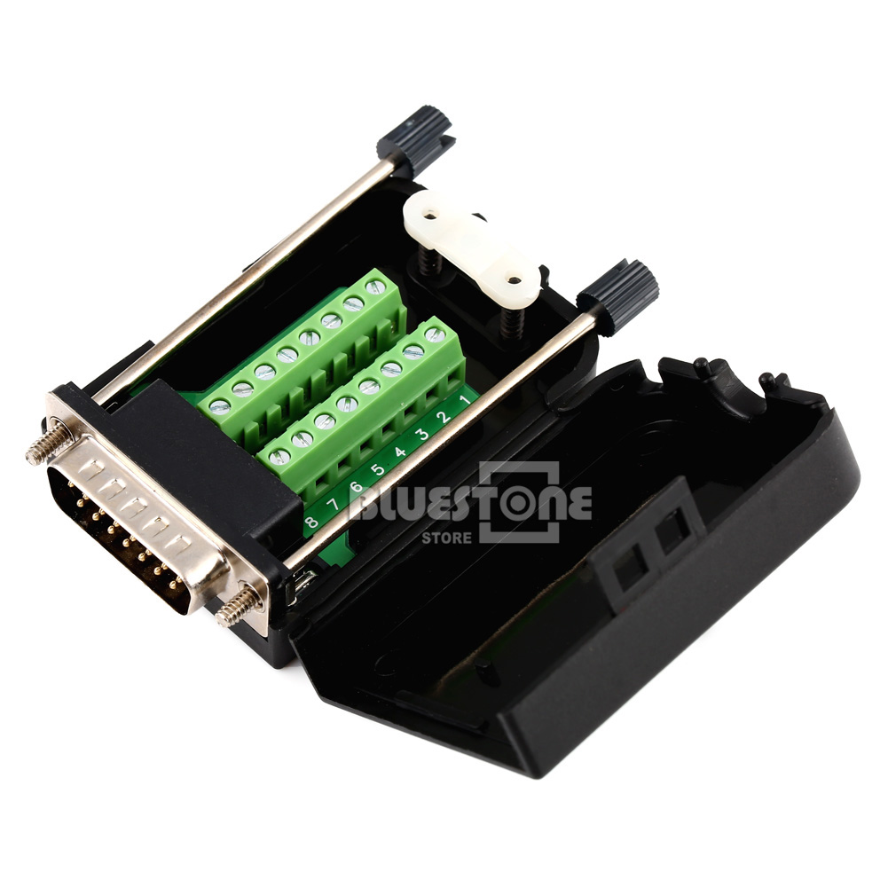 DB15 Male DSUB 2 Row 15Pin Plug Breakout Terminal Solderless Connector