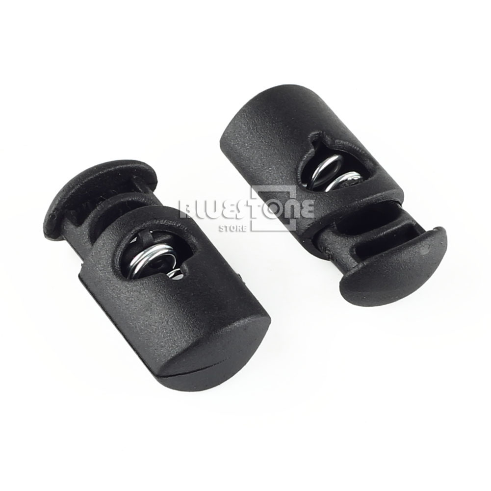 Round 1&2 Hole Plastic Cord Locks Toggles Cordlock Stopper Stops For
