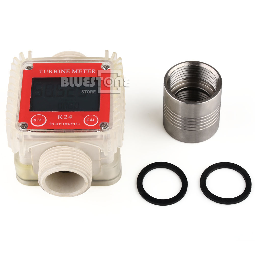 Pro K24 Turbine Digital Diesel Fuel Flow Meter For Chemicals Water