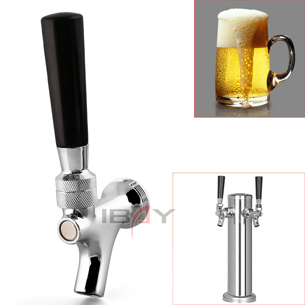 New Chrome Polished Draft Beer Faucet Tap Keg Kegerator Spout with