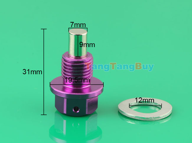 Kia Rio Attract >> Purple Anodized Engine Magnetic Oil Pan Drain Plug Blot Crush Washer M12 x 1.25 Kia Rio Attract >> Purple Anodized Engine Magnetic Oil Pan Drain Plug Blot Crush Washer M12 x 1.25