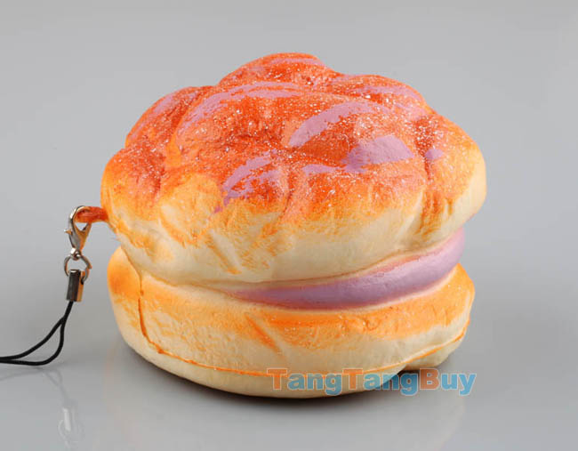 Soft Jumbo Puffs Yummy Bun Squishy Bread Hand Pillow Keychain Phone Charm Strap eBay