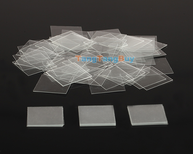 100PCS Blank Clear Glass Micro Cover Microscope Slides Square Covers